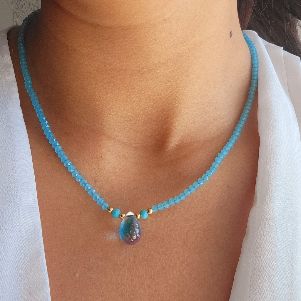 Handmade Beaded Dainty Necklace Adjustable 22$